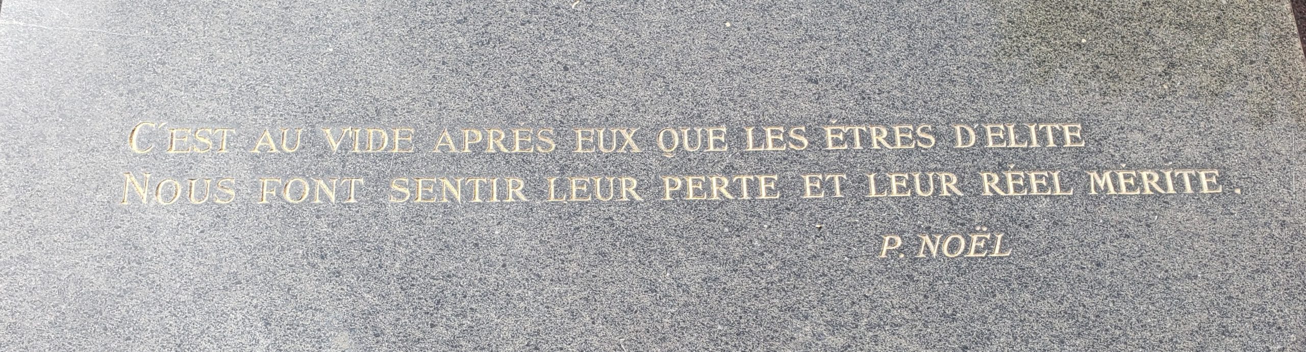 L'épitaphe du 10 septembre 2025.