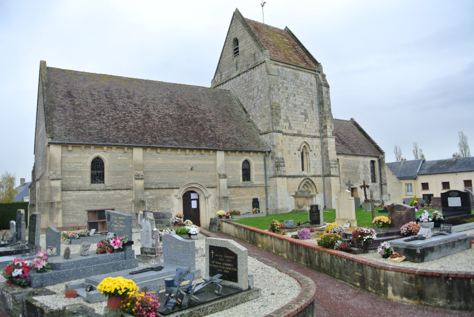 Le cimetière d'Hubert-Folie.